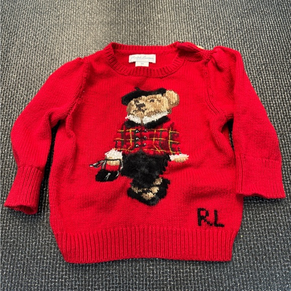 Ralph Lauren Kids Polo Bear Cotton Jumper